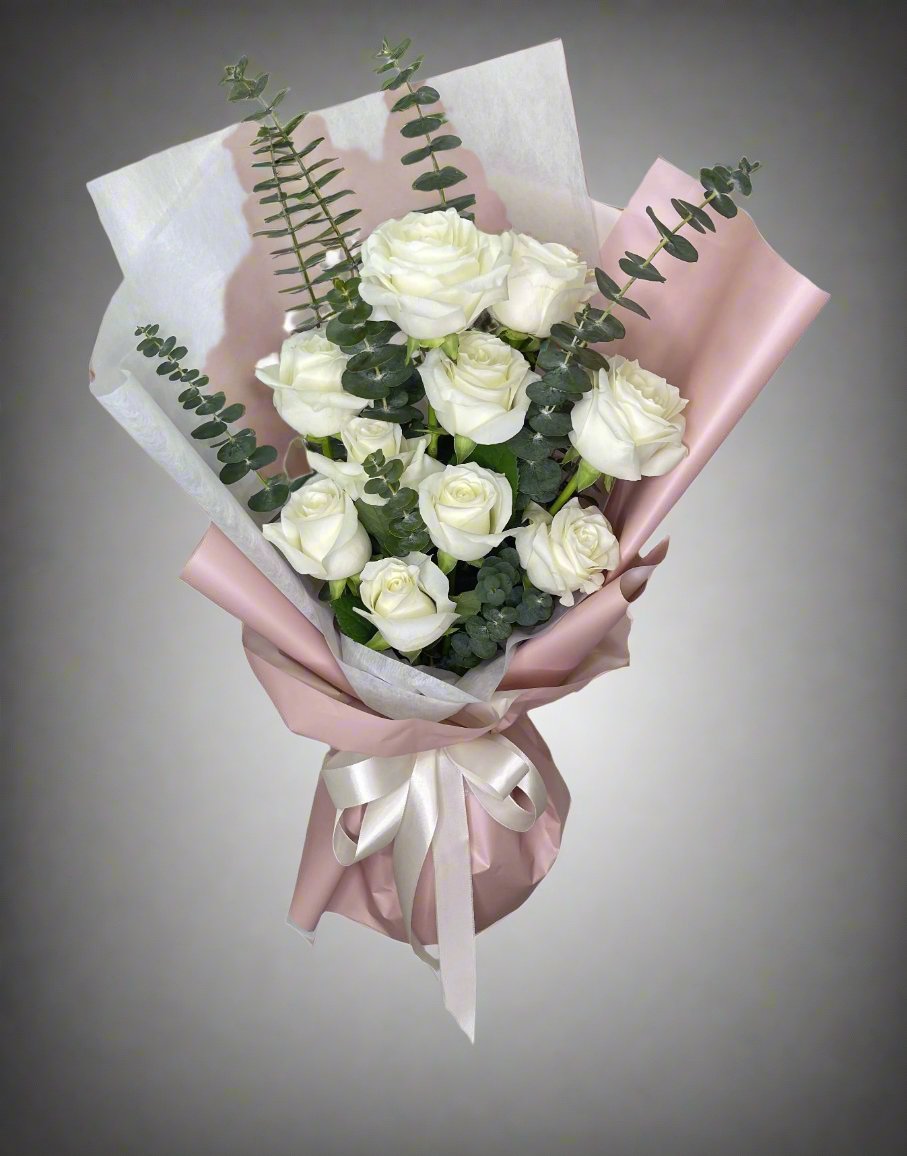 Delicate White Rose Bouquet