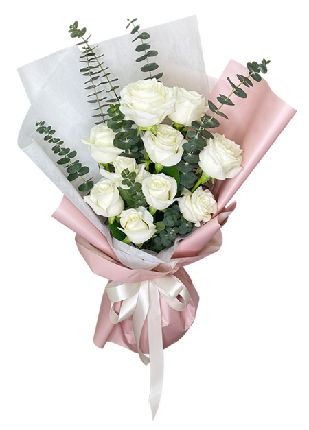 Delicate White Rose Bouquet