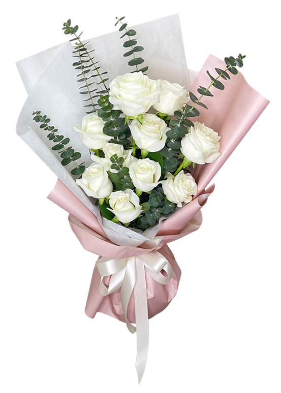Delicate White Rose Bouquet