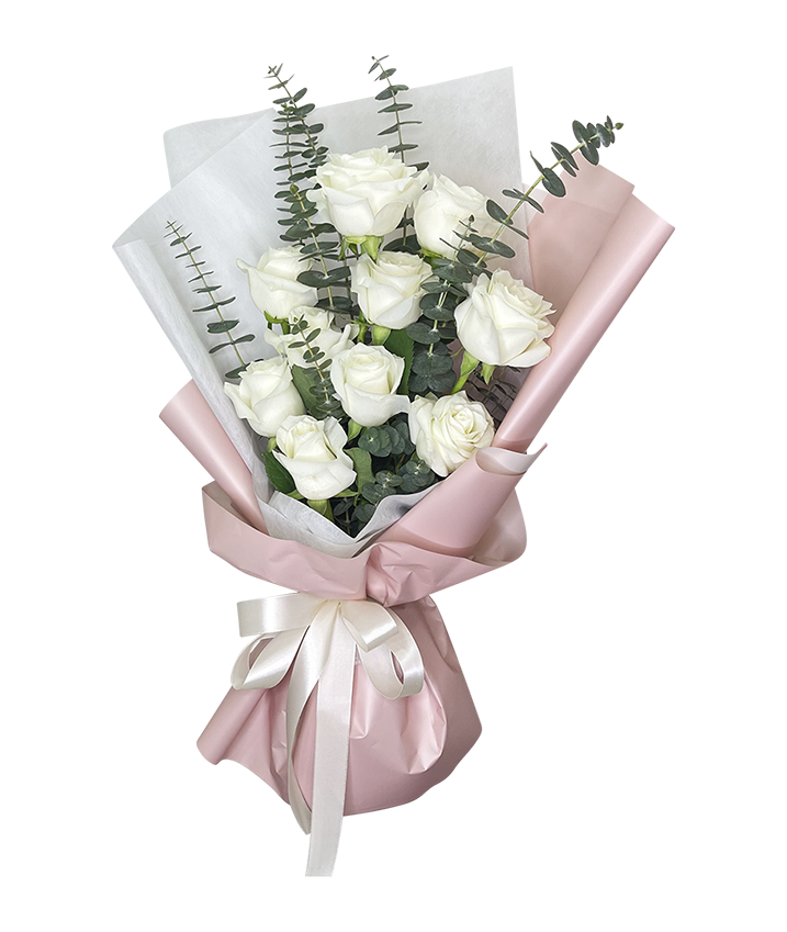 Delicate White Rose Bouquet