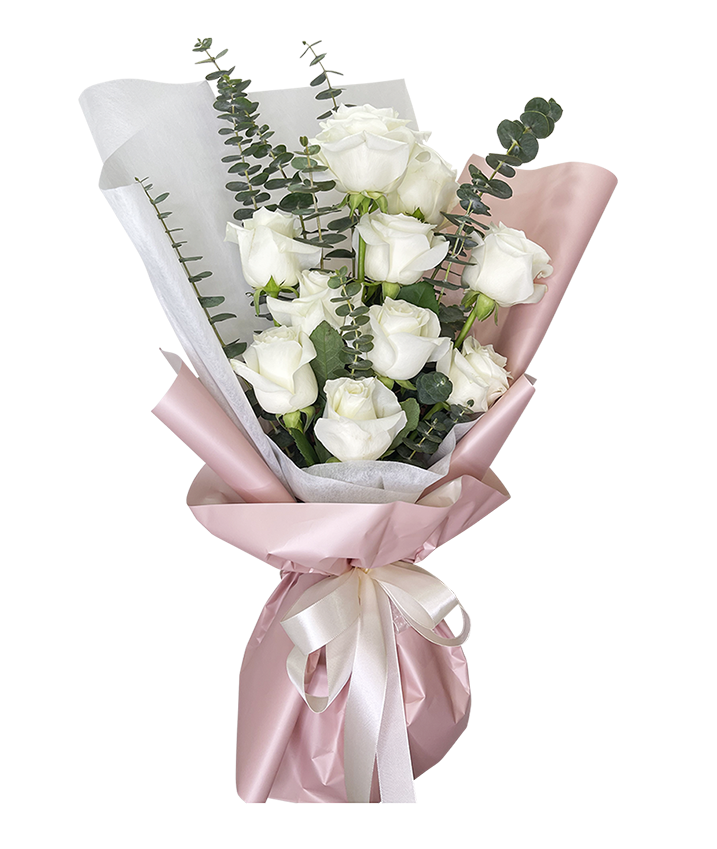 Delicate White Rose Bouquet