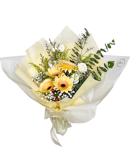 Pastel Yellow Gerbera Bouquet