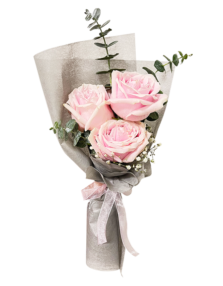 I Love You I 3 Soft Pink Rose Bouquet