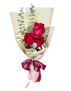 I Love You I 3 Red Rose Bouquet I Tall Wrap