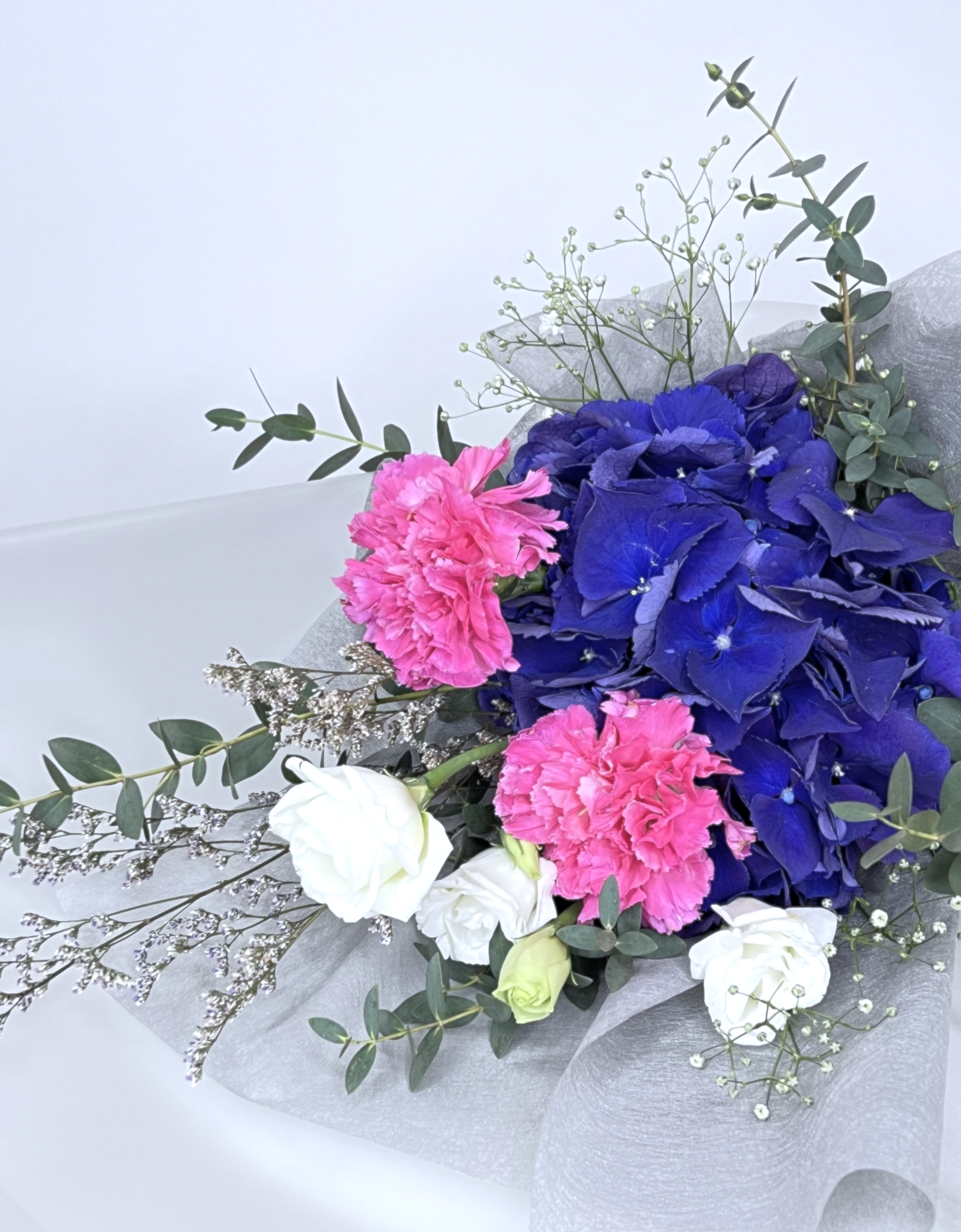 Indigo Blue Hydrangea Bouquet
