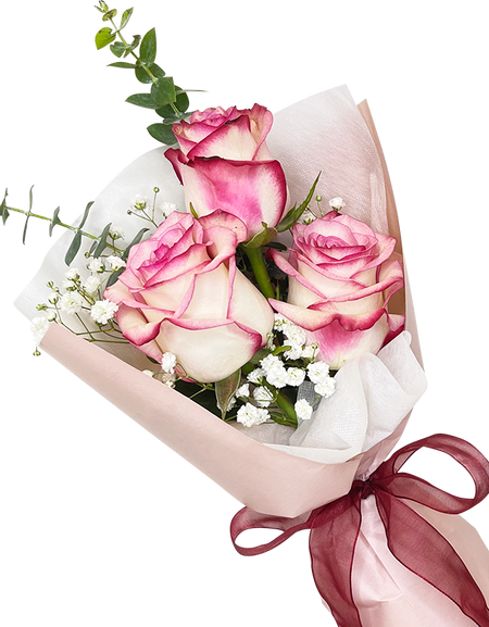 I Love You I 3 Ombre Red Rose Bouquet