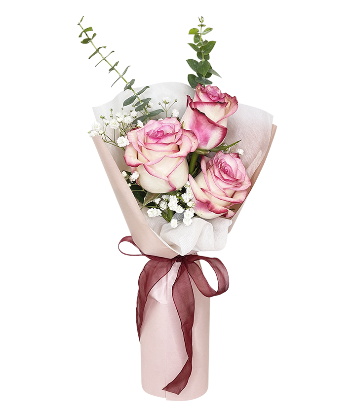 I Love You I 3 Ombre Red Rose Bouquet