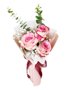 I Love You Bouquet I Two-tone pink White rose