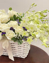 White Bloom Basket