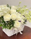 White Bloom Basket