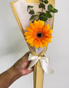 Single Bloom Orange Gerbera Bouquet