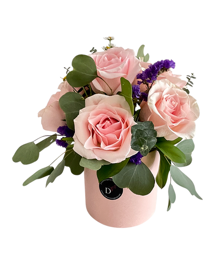 Pastel Pink Rose Bloom box