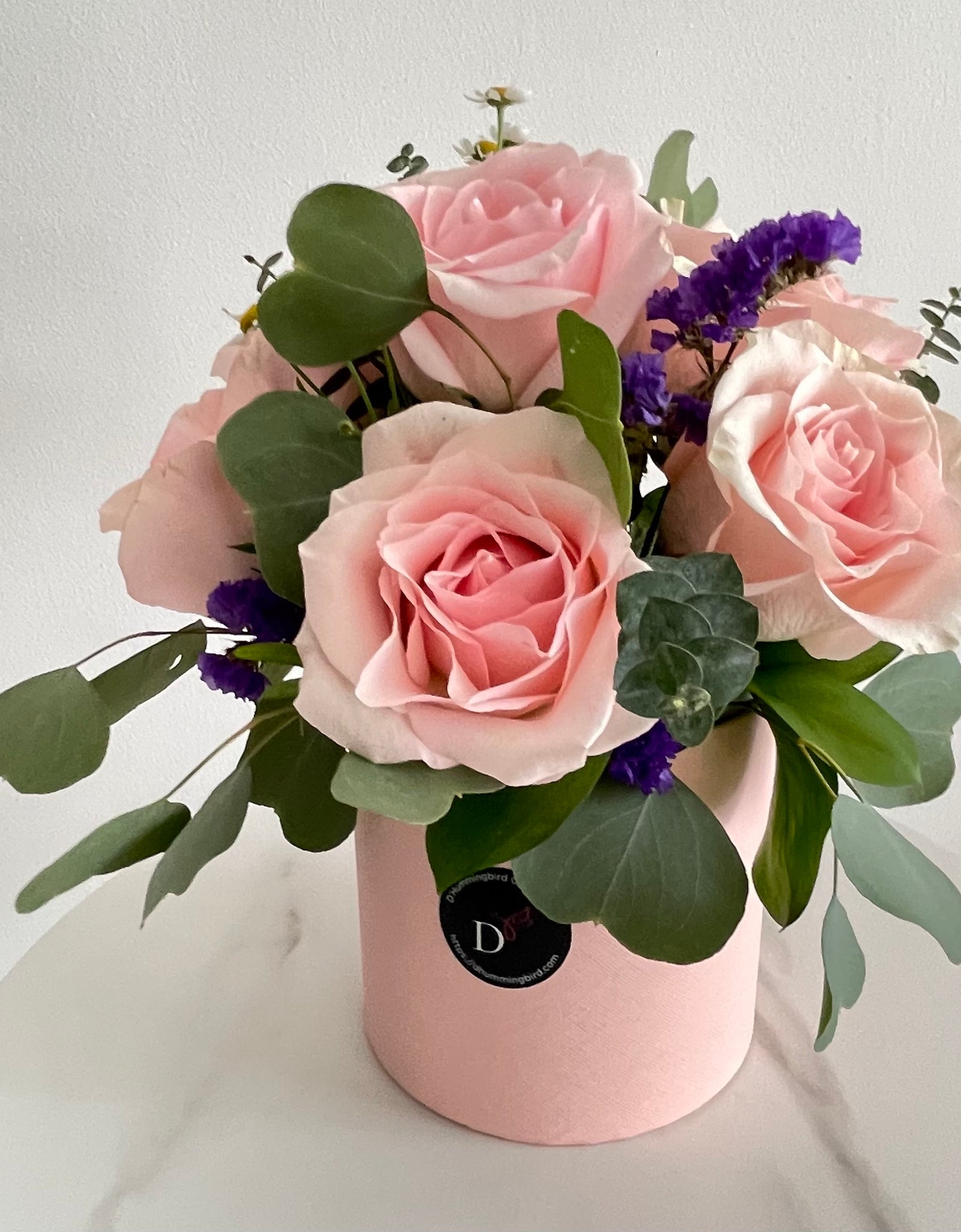 Pastel Pink Rose Bloom box