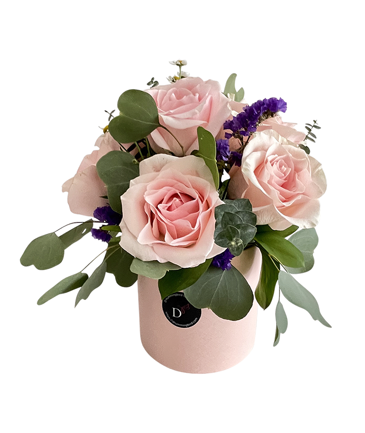 Pastel Pink Rose Bloom box