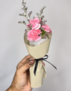 Petite 2Tone Vibrant Pink Carnation Mini Bouquet