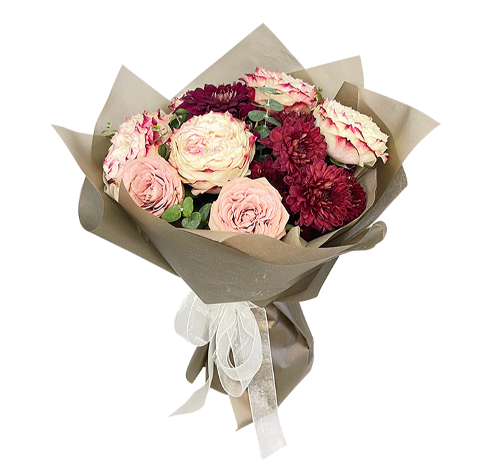 Luxurious Burgundy Mixed Rose Bouquet