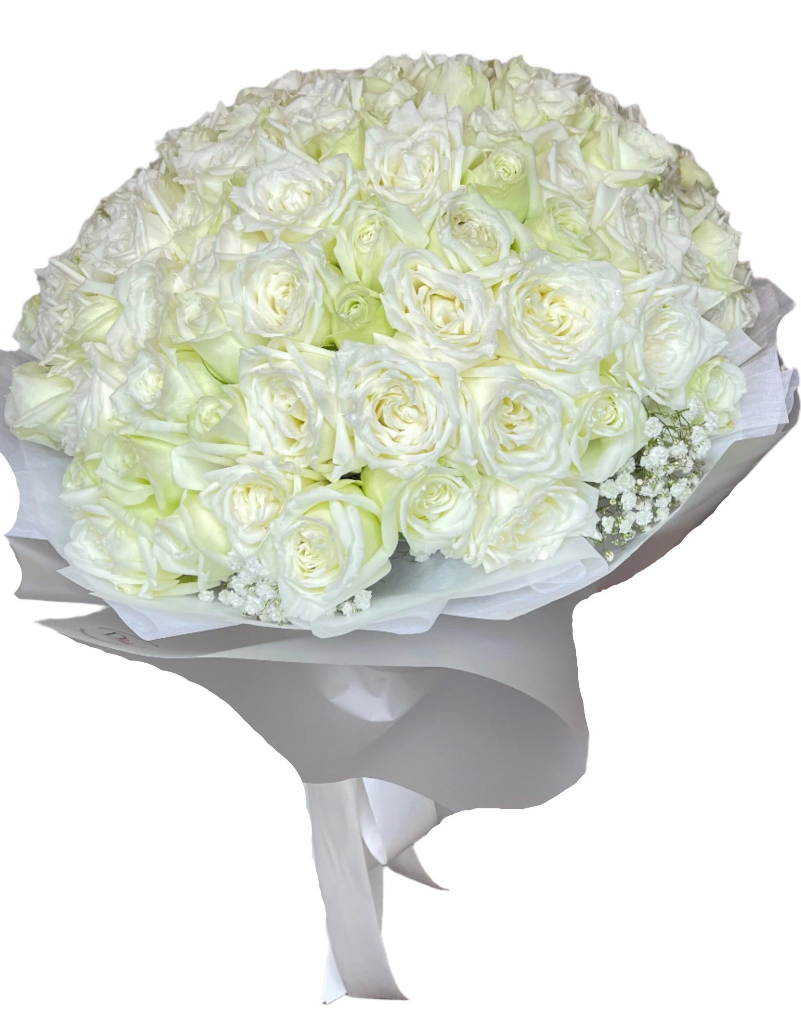 50 Bloom White Roses I Forever Love Rose Bouquet