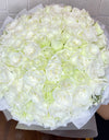 99 White Roses | Forever Love Grand Bouquet