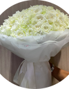50 White Roses I Forever Love Rose Bouquet