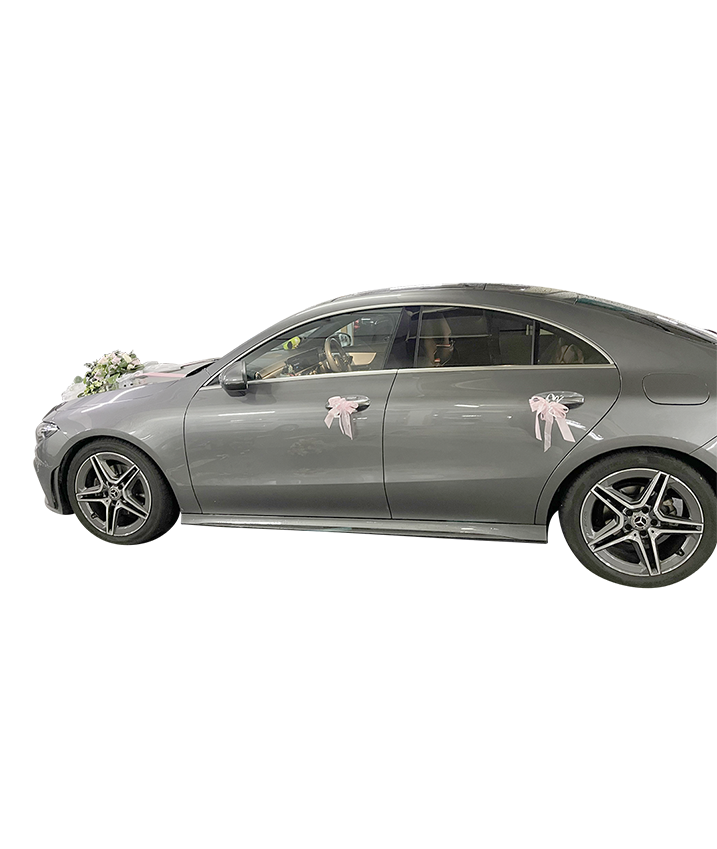 Blush of Love Bridal Car Florals