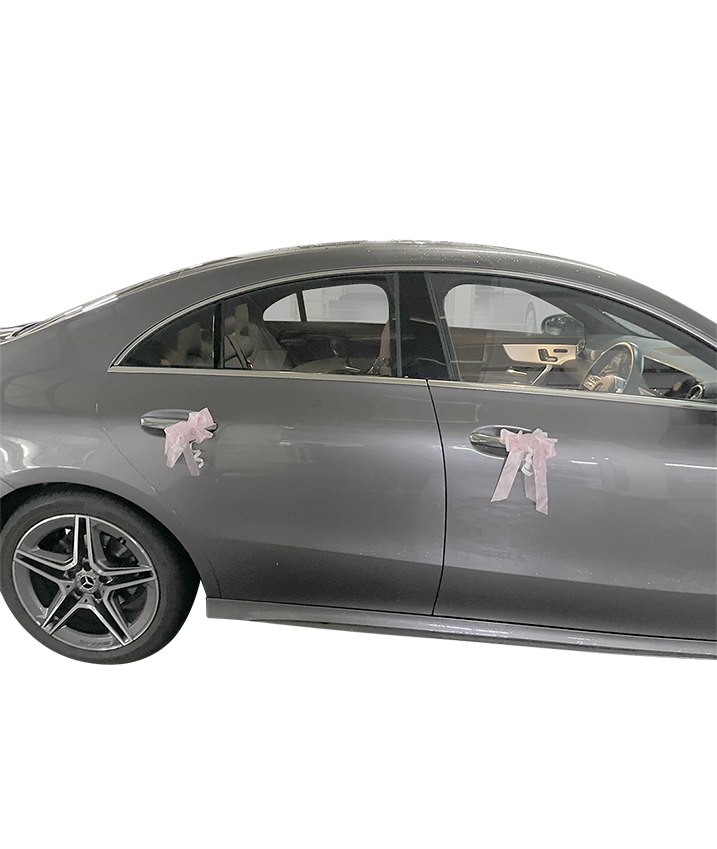 Blush of Love Bridal Car Florals