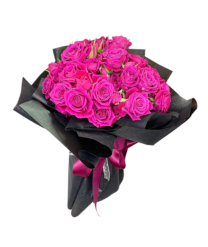 Deeply Yours Fuchsia Pink Spray Rose Bouquet