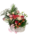 Yuletide Rouge Floral Basket