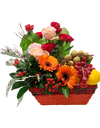 Radiant Warmth Floral Fruit Basket