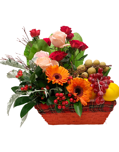 Radiant Warmth Floral Fruit Basket