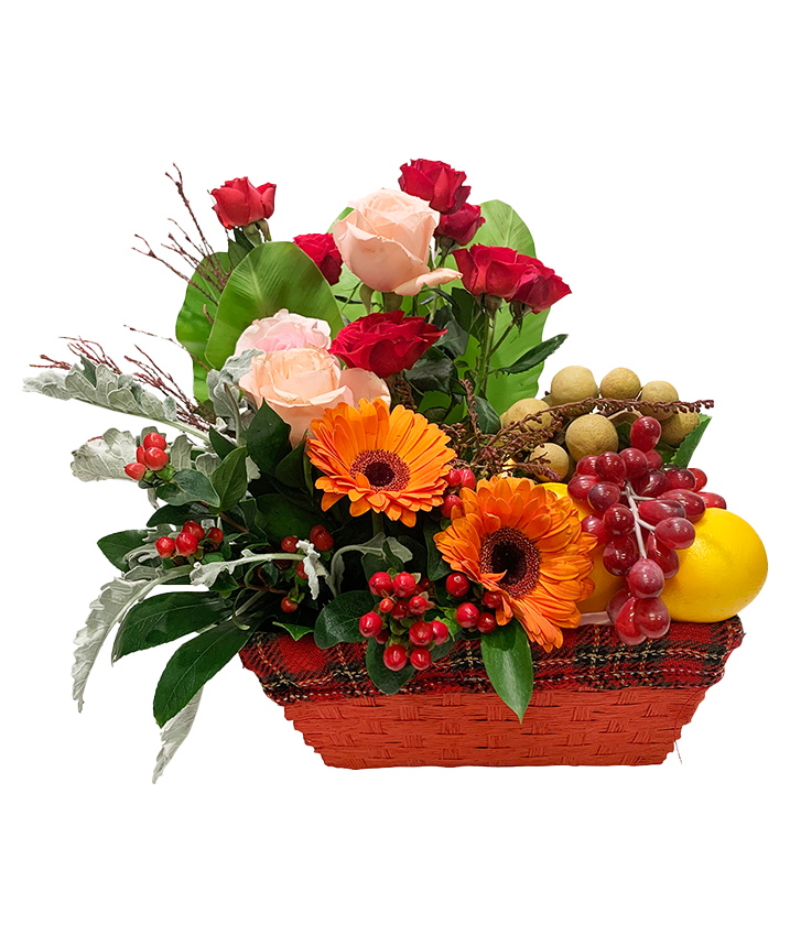 Radiant Warmth Floral Fruit Basket