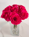 Elegant Red Rose in Tall Vases