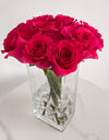 Elegant Red Rose in Tall Vases