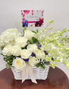 White Bloom Basket