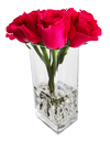 Elegant Red Rose in Tall Vases