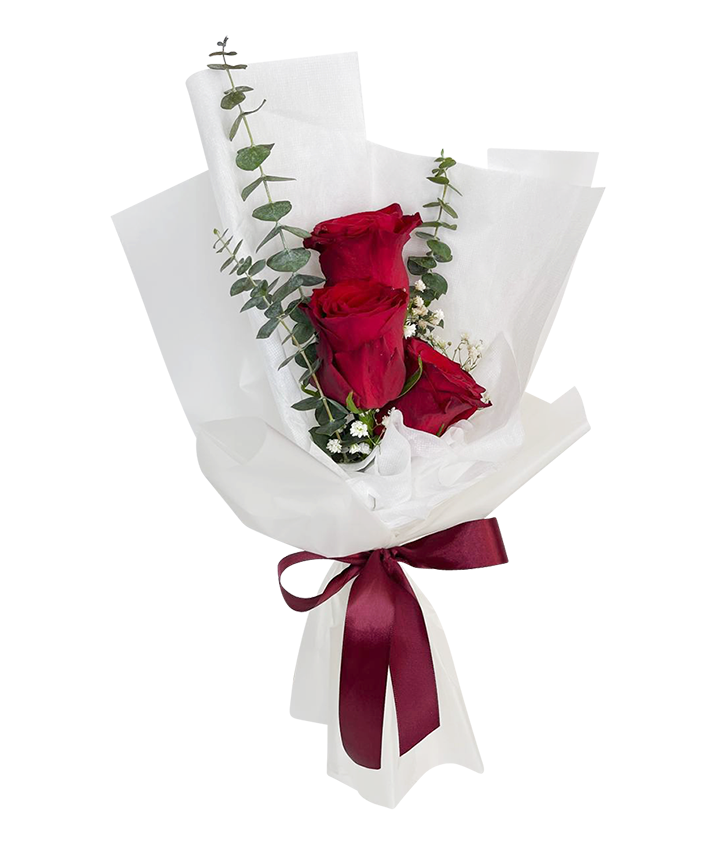 I Love You I 3 Stunning Red Rose Bouquet