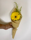 Single Yellow Gerbera Bouquet