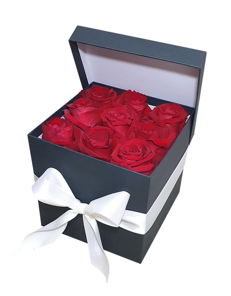 Bloom Box with Red Roses (Premium)