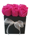 Bloom Box w Fresh Fuchsia Pink Roses I Square