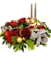 Festive Table Centrepiece (with fresh or artificial silk flowers)