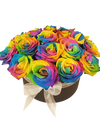 Rainbow Rose Bloom Box (Round)