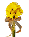 Stylised Yellow Mini Bouquet Gerbera