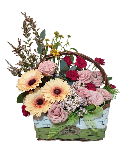 Gerberas and Roses in a Basket