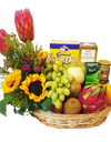 Sunflower Protea Fruit Basket