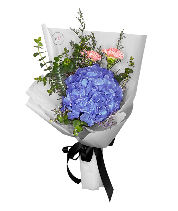 Indigo Blue Hydrangea Bouquet
