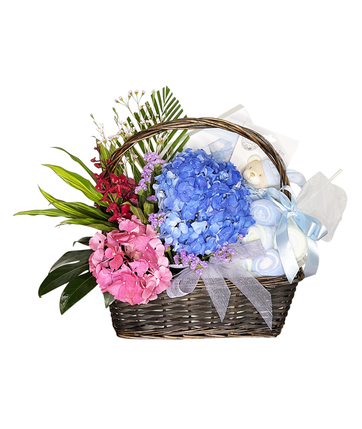 Joyful Blessings Baby’s Floral Basket & Hapers