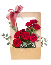 Velvet Red Miniature Rose Window Bloom Bag