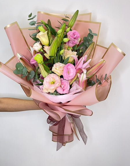Stargazer Pastel Pink Lilies