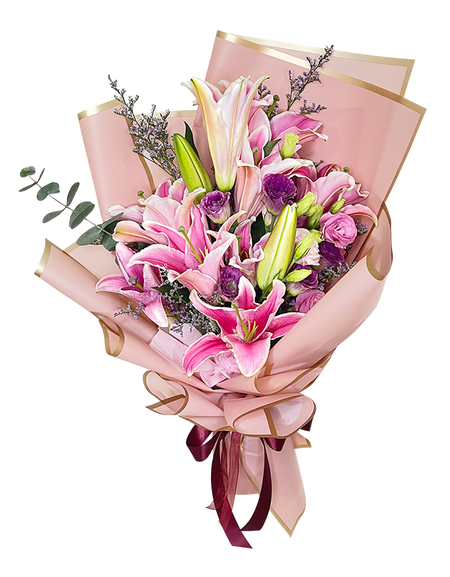 Pink Stargazer Lily Bouquet