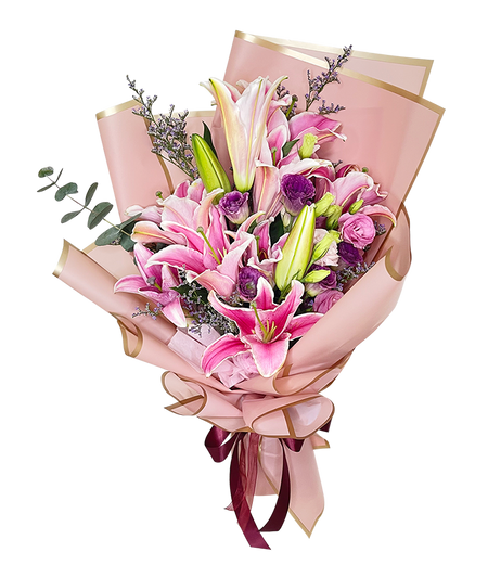 Pink Stargazer Lily Bouquet