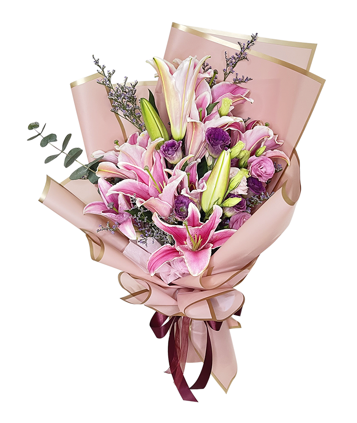 Pink Stargazer Lily Bouquet